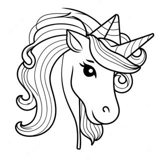 Afro Unicorn Coloring Pages