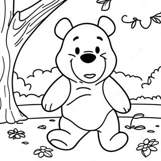 Winnie The Pooh Fall Coloring Page 48052-38504