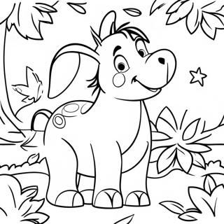 Eeyore With Colorful Leaves Coloring Page 48053-38505