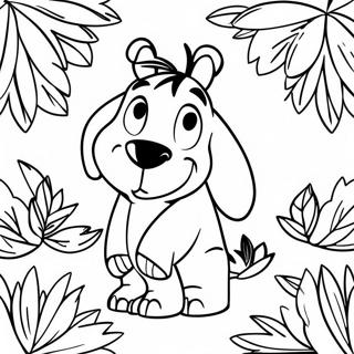 Eeyore With Colorful Leaves Coloring Page 48053-38506