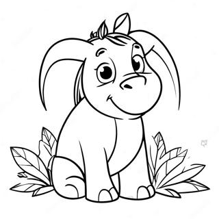 Eeyore With Colorful Leaves Coloring Page 48053-38507