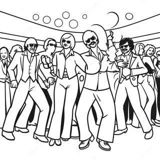 1970's Disco Coloring Pages