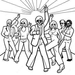 1970 S Disco Dance Party Coloring Page 48082-38531