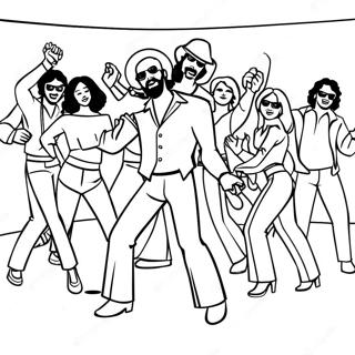 1970 S Disco Dance Party Coloring Page 48082-38532