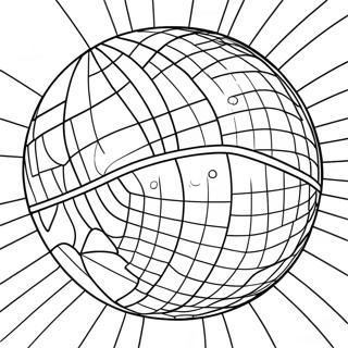 Groovy 1970 S Disco Ball Coloring Page 48083-38527