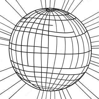 Groovy 1970 S Disco Ball Coloring Page 48083-38528