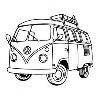 Hippie Van Coloring Pages