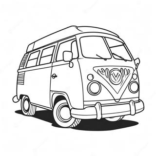 Hippie Van Coloring Page 48092-38534