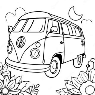 Hippie Van Coloring Page 48092-38535