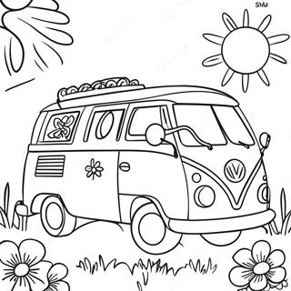 Hippie Van Coloring Page 48092-38536