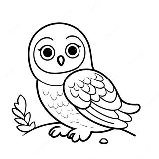 Cute Baby Snowy Owl Coloring Page 48113-38550