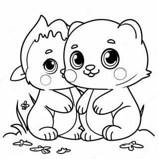 Fluffy Baby Animal Friends Coloring Page 48123-38557