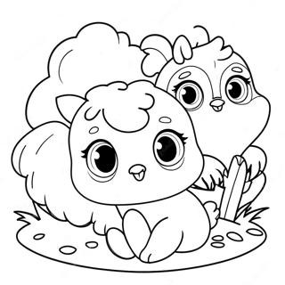 Fluffy Baby Animal Friends Coloring Page 48123-38558