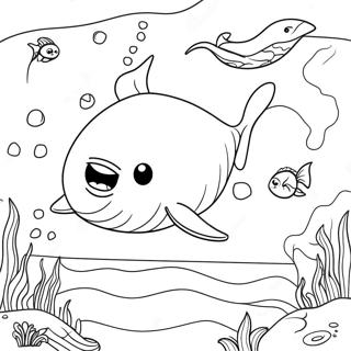 Colorful Jonah And The Whale Scene Coloring Page 4812-4018