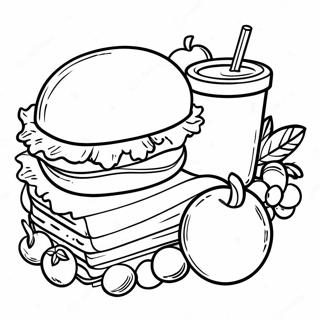 School Lunch Coloring Page 48142-38571