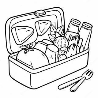 Healthy School Lunch Box Coloring Page 48143-38578