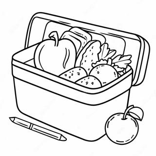 Healthy School Lunch Box Coloring Page 48143-38579