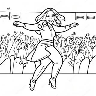 Jennifer Lopez Dancing On Stage Coloring Page 48163-38598