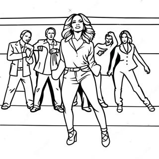 Jennifer Lopez Dancing On Stage Coloring Page 48163-38600