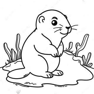 Cute Prairie Dog Digging Coloring Page 48183-38614