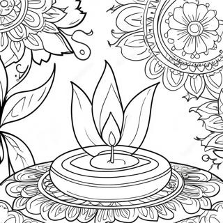 Diwali Festival Celebration Coloring Page 481-383