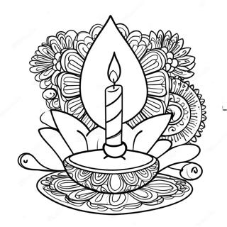 Diwali Festival Celebration Coloring Page 481-384