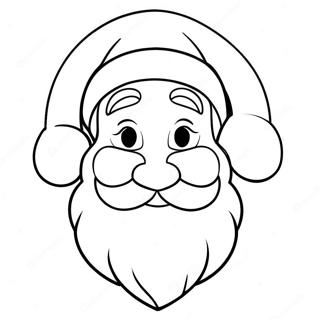 Santa Face Coloring Pages