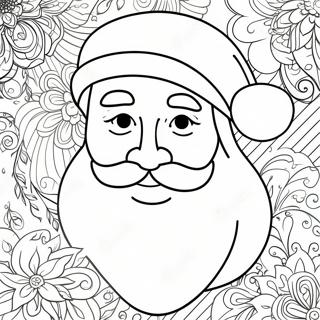 Santa Face Coloring Page 48202-38622