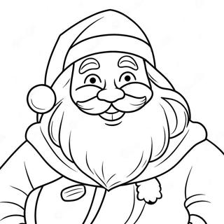 Jolly Santa With A Big Smile Coloring Page 48203-38625