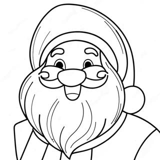 Jolly Santa With A Big Smile Coloring Page 48203-38627