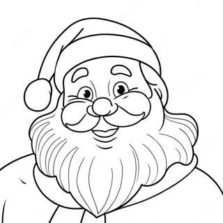 Jolly Santa With A Big Smile Coloring Page 48203-38628