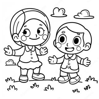 Cheerful Kids Communicating Coloring Page 48213-38631