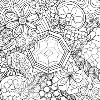 Hexagon Pattern Coloring Page 48222-38640