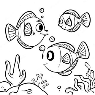 Cute Finding Dory Underwater Scene Coloring Page 4822-4027