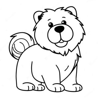 Fluffy Chow Chow Coloring Page 48243-38654