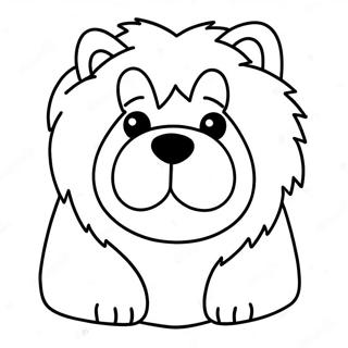 Fluffy Chow Chow Coloring Page 48243-38655