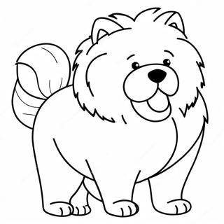 Fluffy Chow Chow Coloring Page 48243-38656