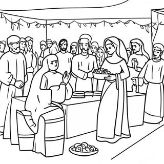 Wedding At Cana Celebration Coloring Page 48252-38662