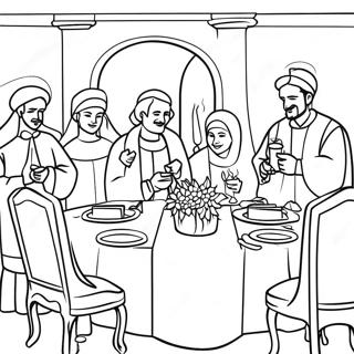 Wedding At Cana Celebration Coloring Page 48252-38663