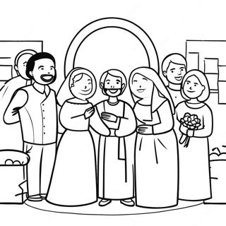 Wedding At Cana Celebration Coloring Page 48252-38664