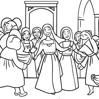 Joyful Wedding At Cana Coloring Page 48253-38670