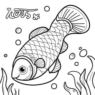 Colorful Trout Underwater Scene Coloring Page 48283-38688