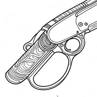 Vintage Shotgun Coloring Page 48303-38707