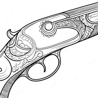 Vintage Shotgun Coloring Page 48303-38708