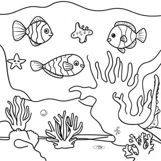 Colorful Coral Reef Under The Sea Coloring Page 48323-38726