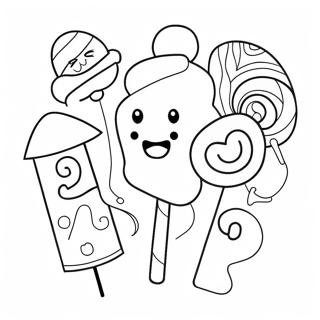 Candy Cute Food Coloring Pages