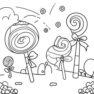 Colorful Candy Land Coloring Page 48343-38734