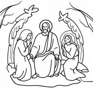 Colorful Resurrection Scene Coloring Page 48383-38773