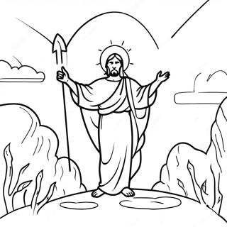 Colorful Resurrection Scene Coloring Page 48383-38774