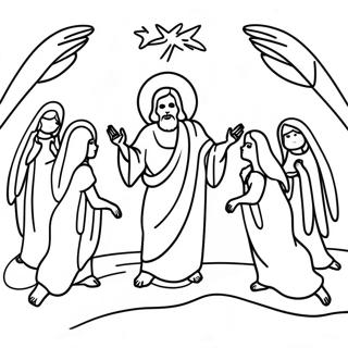 Colorful Resurrection Scene Coloring Page 48383-38775